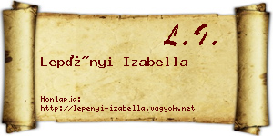Lepényi Izabella névjegykártya